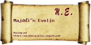 Majdán Evelin névjegykártya