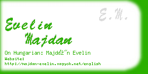 evelin majdan business card